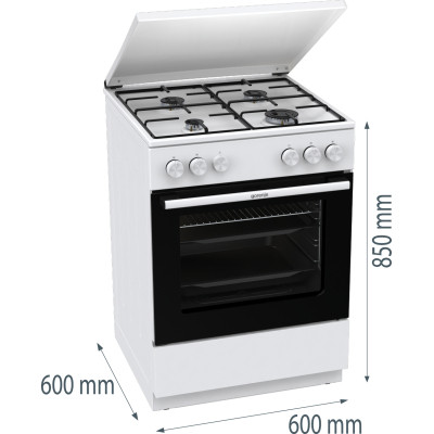 Плита газова Gorenje GG6A11WJ-33 Плита газова Gorenje GG6A11WJ-33-изображение