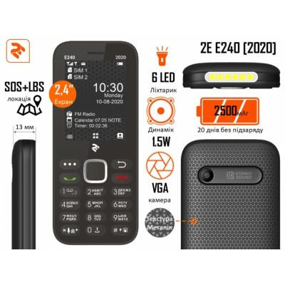 Мобільний телефон 2E E240 2020 Dual SIM Black (680576170026)-20-зображення