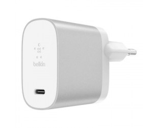 Сетевое ЗУ Belkin Home Charger 27W Power Delivery Port USB-C 3.0A, silver-16 Сетевое ЗУ Belkin Home Charger 27W Power Delivery Port USB-C 3.0A, silver-16-изображение