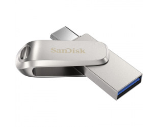 Накопитель SanDisk  128GB USB 3.1 Type-A + Type-C Dual Drive Luxe Серебристый-28-изображение