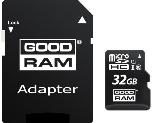 Карта пам’ятi Goodram microSDHC UHS-I 32GB class10+SD M1AA-0320-13 Карта пам’ятi Goodram microSDHC UHS-I 32GB class10+SD M1AA-0320-13-зображення