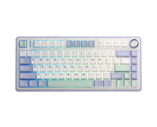 Клавіатура Aula F75 Gasket Greywood V3 switch Hot-Swap PBT Wireless/Bluetooth/USB White (6948391208640)-22-зображення