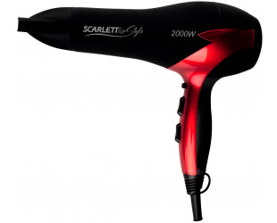 Фен SCARLETT SC - HD70I47 чорний з червоним-4-изображение