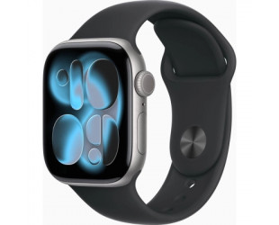 Смарт-годинник Apple Watch Series 11 GPS 42mm Space Grey Aluminium Case with Black Sport Band - M/L (MEQX4RK/A)-106 Смарт-годинник Apple Watch Series 11 GPS 42mm Space Grey Aluminium Case with Black Sport Band - M/L (MEQX4RK/A)-106-зображення