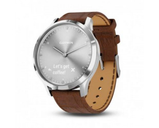 Смарт-часы Garmin Vivomove HR Premium Silver Stainless Steel Case with Dark Br (010-01850-AD)-16 Смарт-часы Garmin Vivomove HR Premium Silver Stainless Steel Case with Dark Br (010-01850-AD)-16-изображение