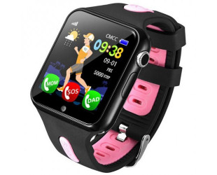 Дитячий смарт-годинник Smart Baby Watch V5K sim+gps (black-rose)-7-зображення