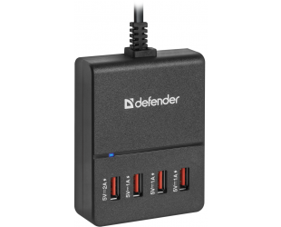 Мережевий зарядний пристрій Defender UPA-40 4 порти USB, 5V / 5A (83537)-10 Мережевий зарядний пристрій Defender UPA-40 4 порти USB, 5V / 5A (83537)-10-зображення