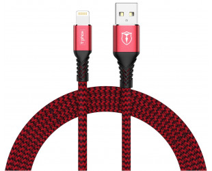 Кабель T-PHOX Jagger T-L814 Lightning - 1m Red-16 Кабель T-PHOX Jagger T-L814 Lightning - 1m Red-16-зображення