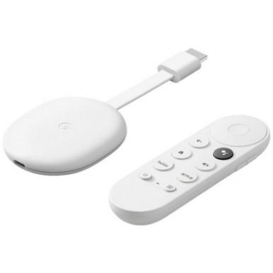 Медіаплеєр Google Chromecast 4K with Google TV (Snow) (GA01919-US)-1-зображення