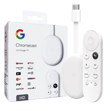 Медіаплеєр Google Chromecast 4K with Google TV (Snow) (GA01919-US)-10-зображення