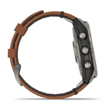 Смарт-часы Garmin fenix 7 Sapph Solar Titanium w/Chestnut Leather Band, GPS (010-02540-31)-14-изображение
