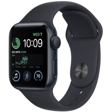 Apple Watch SE 2022 GPS 40mm Midnight Aluminium Case with Midnight Sport Band - Regular (MNJT3UL/A)-7-изображение