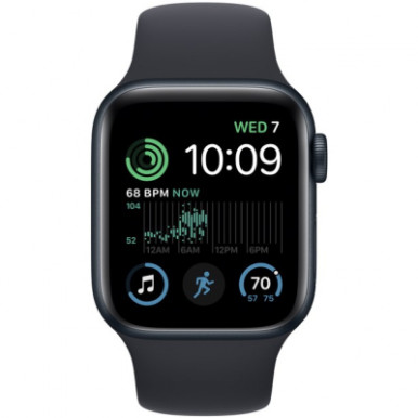 Apple Watch SE 2022 GPS 40mm Midnight Aluminium Case with Midnight Sport Band - Regular (MNJT3UL/A)-9-зображення