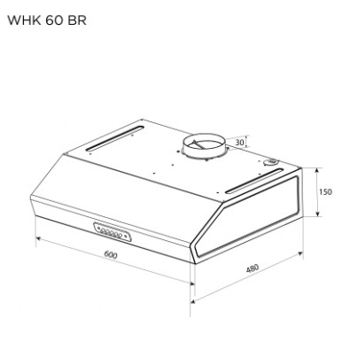 Вытяжка кухонная Pyramida WHK 60 BR-15-изображение