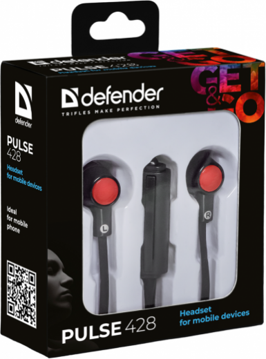 Гарнітура Defender Pulse 428 Black/Red (63428)-4-зображення