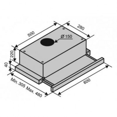 Витяжка VENTOLUX GARDA 60 INOX (1100) SMD LED-13-зображення