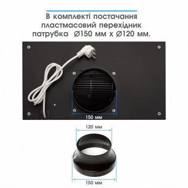 Витяжка ELEYUS GEMINI 800 LED 52 BL-24-зображення
