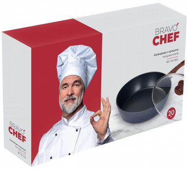 Сковорода Bravo Chef Глибока з кришкою 20 см (BC-1101-20/L)-12-зображення
