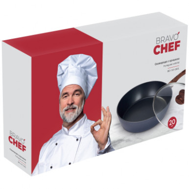 Сковорода Bravo Chef Глибока з кришкою 20 см (BC-1101-20/L)-13-зображення