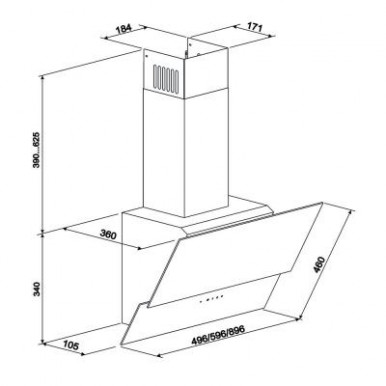 Витяжка ELEYUS Element 700 60 BL-11-зображення