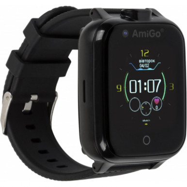 Смарт-годинник AmiGo GO006 GPS 4G WIFI Black-5-изображение