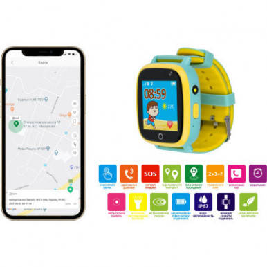 Смарт-годинник AmiGo GO001 iP67 Green-12-зображення