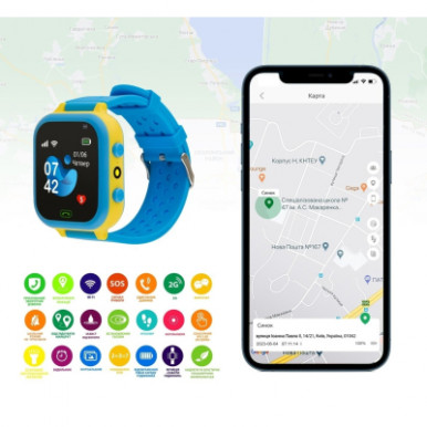 Смарт-годинник Amigo GO009 Blue Yellow (996383)-15-зображення