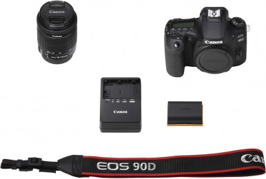 Цифровая зеркальная фотокамера Canon EOS 90D + 18-55 IS STM-21-изображение