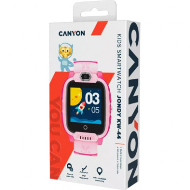 Смарт-годинник Canyon CNE-KW44PP Jondy KW-44, Kids smartwatch Pink (CNE-KW44PP)-7-зображення