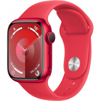 Apple Watch Series 9 GPS 45mm (PRODUCT)RED Aluminium Case with (PRODUCT)RED Sport Band - M/L (MRXK3QP/A)-8-изображение