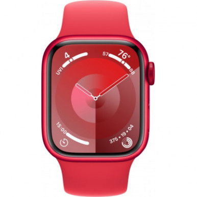 Apple Watch Series 9 GPS 45mm (PRODUCT)RED Aluminium Case with (PRODUCT)RED Sport Band - M/L (MRXK3QP/A)-9-зображення