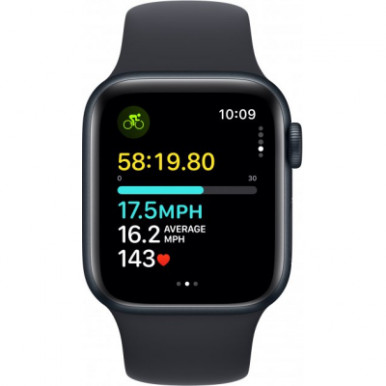 Apple Watch SE 2023 GPS 40mm Midnight Aluminium Case with Midnight Sport Band - S/M (MR9X3QP/A)-11-зображення