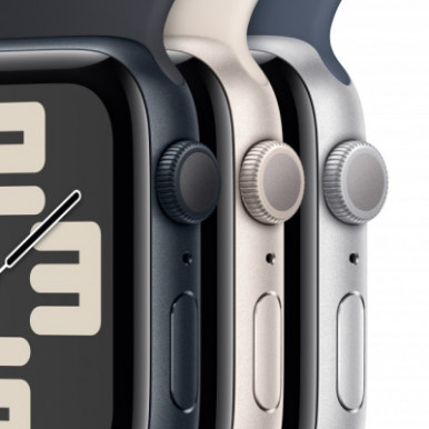 Apple Watch SE 2023 GPS 40mm Midnight Aluminium Case with Midnight Sport Loop (MRE03QP/A)-8-изображение