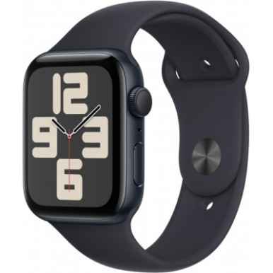 Apple Watch SE 2023 GPS 44mm Midnight Aluminium Case with Midnight Sport Band - S/M (MRE73QP/A)-6-зображення