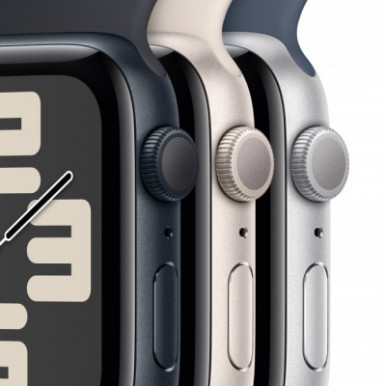 Apple Watch SE 2023 GPS 44mm Midnight Aluminium Case with Midnight Sport Band - M/L (MRE93QP/A)-8-зображення
