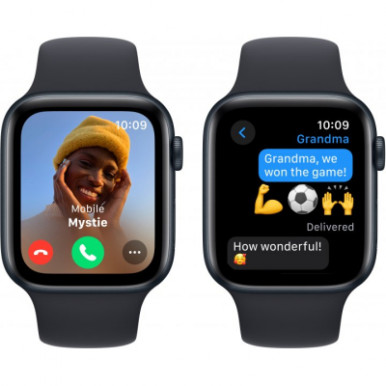 Apple Watch SE 2023 GPS 44mm Midnight Aluminium Case with Midnight Sport Band - M/L (MRE93QP/A)-9-зображення