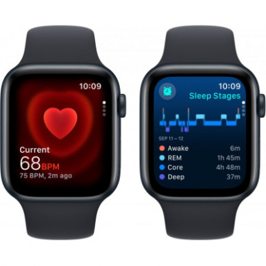 Apple Watch SE 2023 GPS 44mm Midnight Aluminium Case with Midnight Sport Band - M/L (MRE93QP/A)-10-зображення