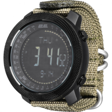 Смарт-часы 2E Trek Pro Black-Green з компасом, барометром та крокоміром (2E-TCW30BK)-7-изображение