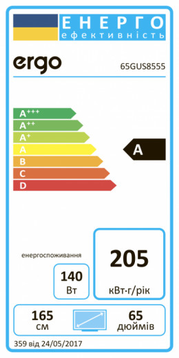 Телевізор Ergo 65GUS8555-61-зображення