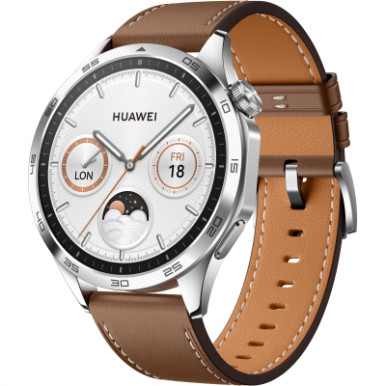 Смарт-годинник Huawei WATCH GT 4 46mm Classic Brown Leather (55020BGW)-6-зображення