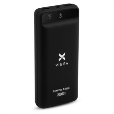 Power Bank Vinga 20000mAh QC3.0 Display soft touch black (VPB2QLSBK)-10-изображение