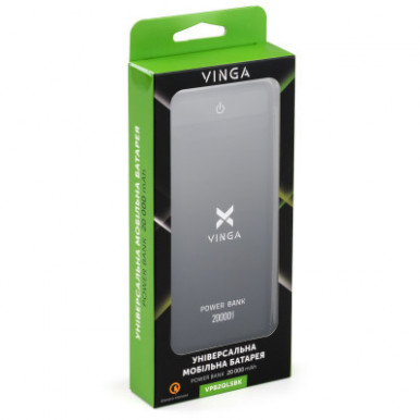 Power Bank Vinga 20000mAh QC3.0 Display soft touch black (VPB2QLSBK)-11-зображення