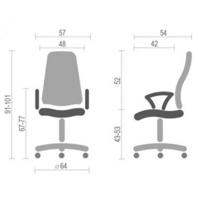 Офісне крісло Аклас Тета CH PR Серое (12222)-11-зображення