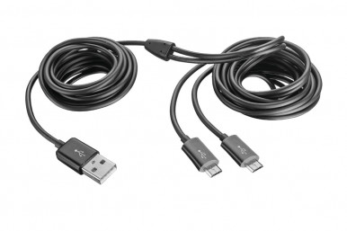 USB кабель TRUST GXT 221 Duo Charge Cable for Xbox one BLACK-1-зображення