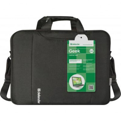 Сумка для ноутбука Defender 15,6" Geek black (26084)-14-изображение