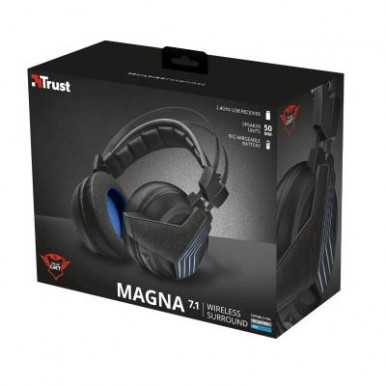 Гарнітура TRUST GXT 393 Magna WL 7.1 Surround Gaming Headset BLACK-17-зображення