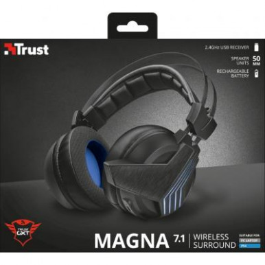 Гарнітура TRUST GXT 393 Magna WL 7.1 Surround Gaming Headset BLACK-18-зображення