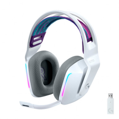 Навушники Logitech G733 Lightspeed Wireless RGB Gaming Headset White (981-000883)-10-зображення