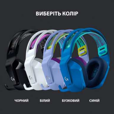 Навушники Logitech G733 Lightspeed Wireless RGB Gaming Headset White (981-000883)-17-зображення