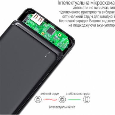 УМБ ColorWay Power Bank 10 000 mAh Slim, Black-26-зображення